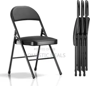 VECELO 4-Pack Padded Folding Chairs