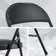 VECELO 4-Pack Padded Folding Chairs - 4