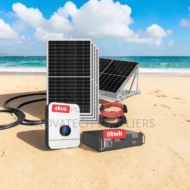 8kwh 6kva Hybrid Solar Kit with 8x 620W Panels - 1