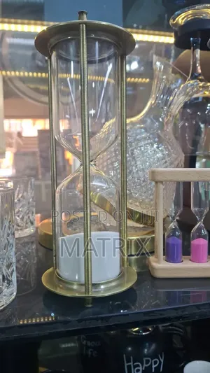 Antique Metal Hourglass Sand Timer