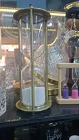 Antique Metal Hourglass Sand Timer - 1