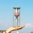 Antique Metal Hourglass Sand Timer - 3