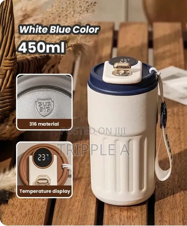 450ml Double Walled Thermal Coffee Mug Flask - 1