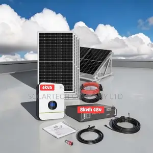 8kWh 48V Lithium Hybrid Solar System | 6kVA Inverter | 8x620W Panels