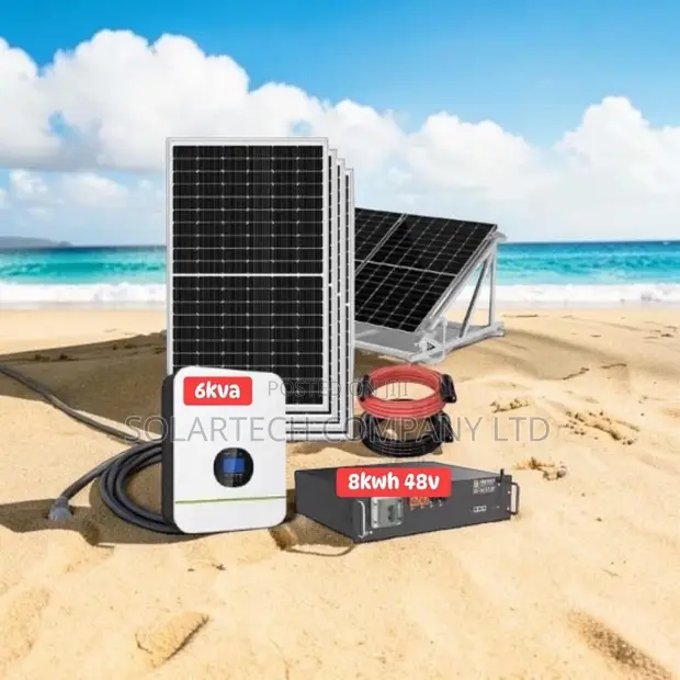 8kwh 6kva Hybrid Solar Kit with 8x 620W Panels - 1