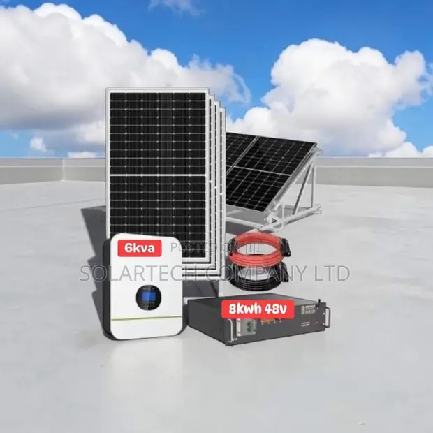 8kWh Lithium Ion Hybrid Solar System | 6kVA | Full Accessories - 1