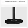 Modern 12-Hook Metal Standing Coat and Hat Rack - Red - 1