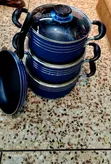 Blue Non-Stick Cookware Set - 3