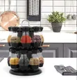 360 Rotating Spice Rack Stand - Black - 2