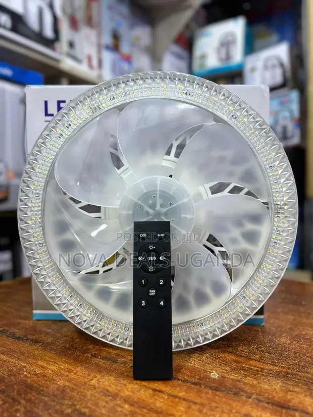 LED Light Fan with Remote Control - 1