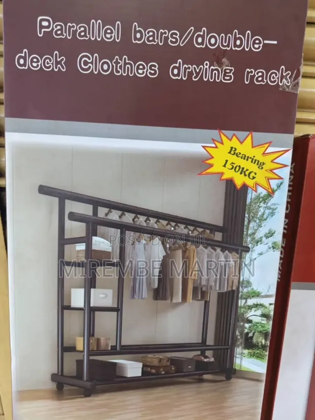 150kg Double-Pole Clothes Rack - 1