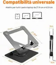 Ergonomic Laptop Stand with 360° Swivel Base - 1