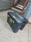 Elevated Black 150 Litre Plastic Storage Boxes - 1