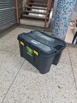 Elevated Black 150 Litre Plastic Storage Boxes - 2