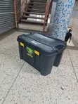 Elevated Black 150 Litre Plastic Storage Boxes - 3