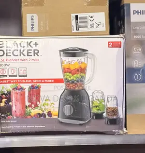 Black+Decker 1.5L Electric Blender with 2 Grinding Mills (400W)