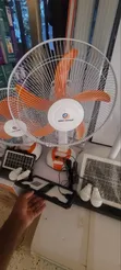 Rechargeable Table Fan with 2 Bulbs - 2