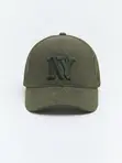Men's Dark Green NY Embroidered Cap Hat - 2