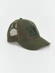Men's Dark Green NY Embroidered Cap Hat - 4