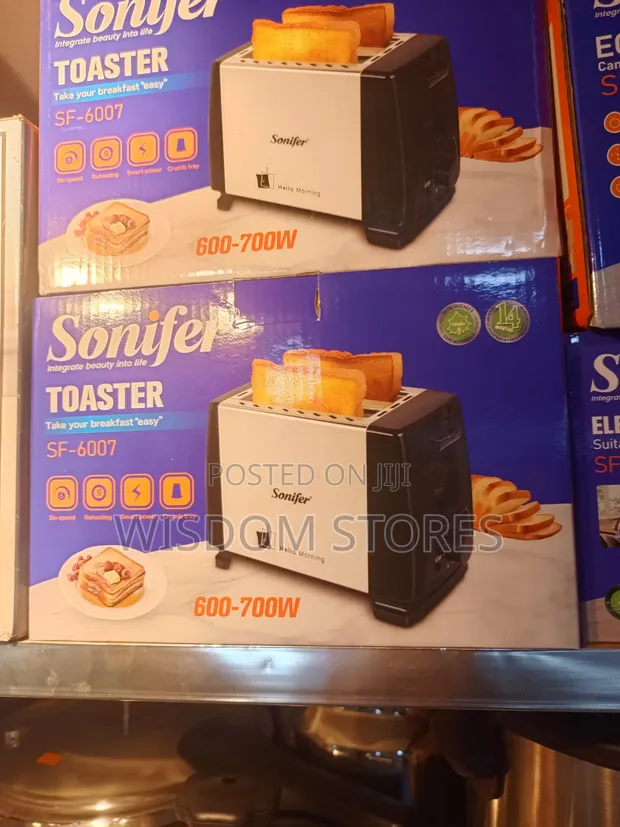 Sonifer SF-6007 2-Slice Electric Bread Toaster - 1