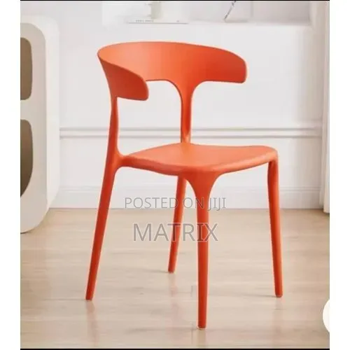 Modern Plastic Chair - Orange - 1
