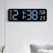 Large Digital LED Wall Clock with Temperature & Humidity - 1