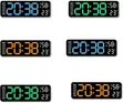 Large Digital LED Wall Clock with Temperature & Humidity - 5