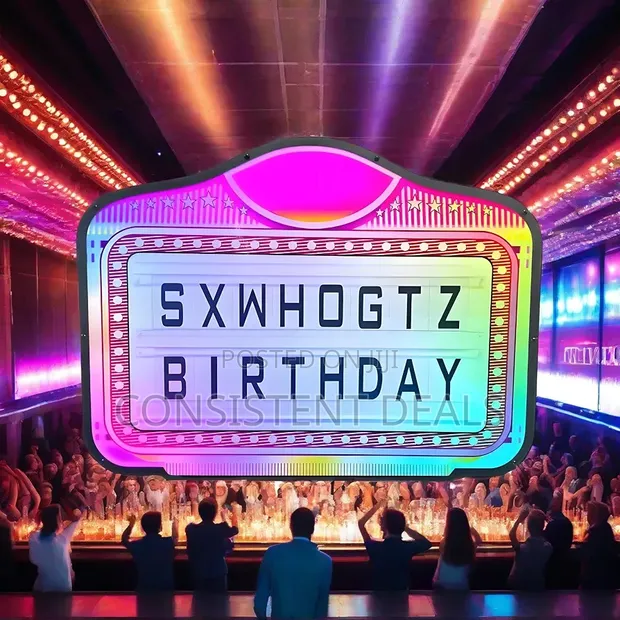 VIP Bottle Service Sign - LED Letter Light Box - 1