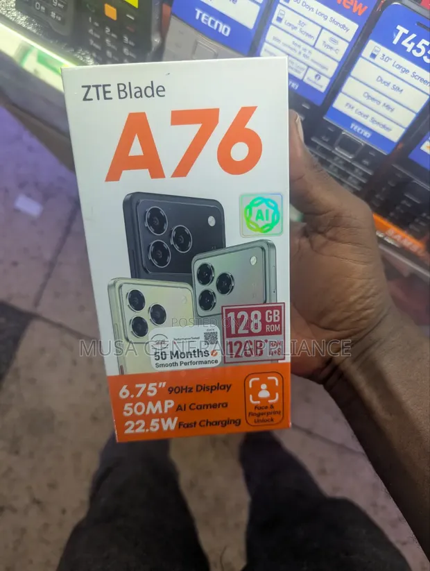 New ZTE Blade A76 5G 128GB Black - 1