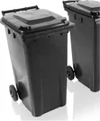 240L Outdoor Waste Bin with Wheels - 1
