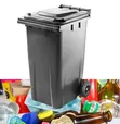 240L Outdoor Waste Bin with Wheels - 2