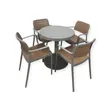 Dining Plastic Table with 4 Chairs - 1