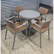Dining Plastic Table with 4 Chairs - 2