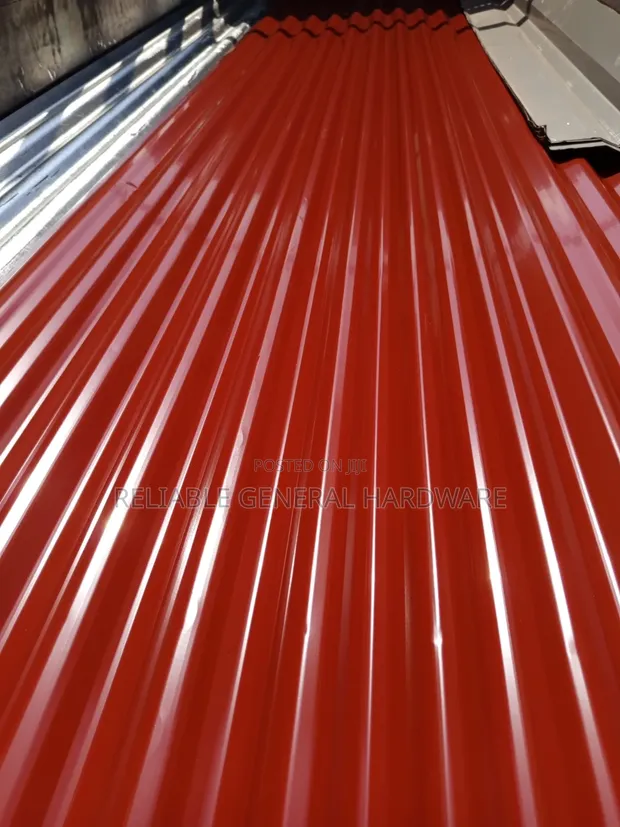 Corrugated Iron Sheet G.30 Maroon - Small Cut at 4 Edges - 1