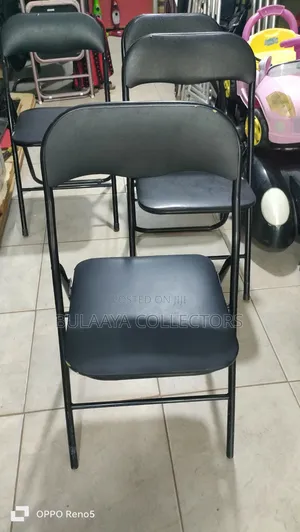 UK Used Black Foldable Leather Chairs