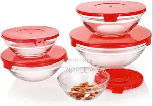 5-Piece Colorful Glass Bowl Set