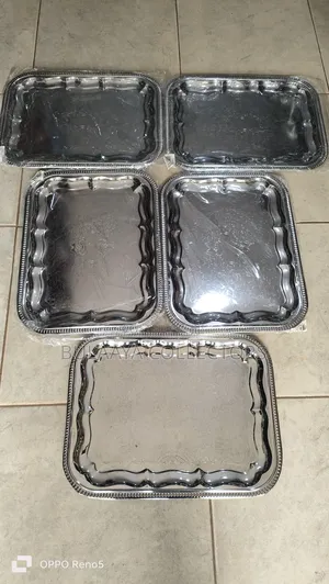 UK Used Maro Megastore Chrome-Plated Serving Trays