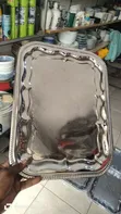 UK Used Maro Megastore Chrome-Plated Serving Trays - 2