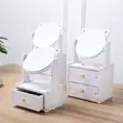 Cat-Ear Tabletop Makeup Mirror & Cosmetic Organizer - 2