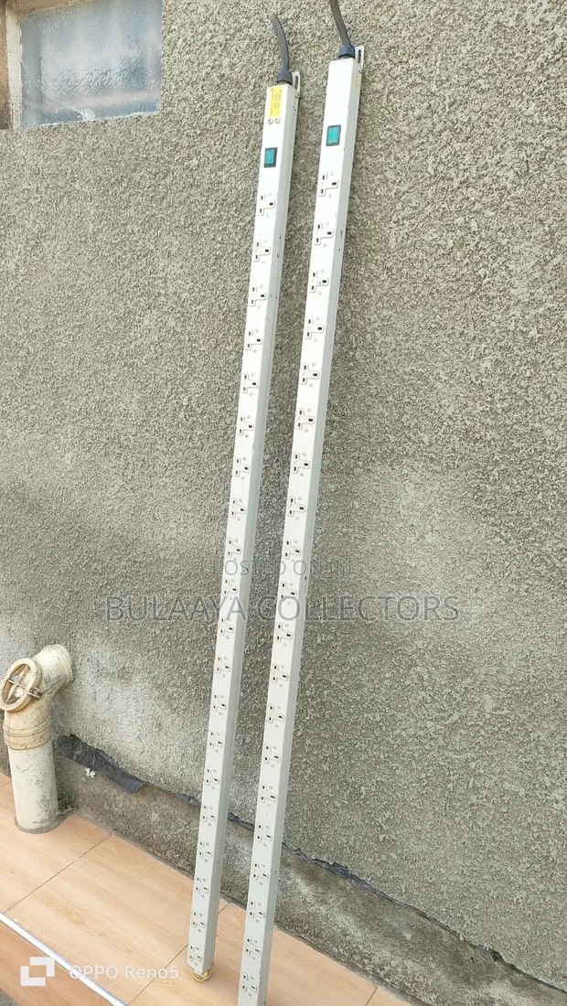 UK Used Heavy-Duty Metal Power Extension Strips with 20 Sockets - 1