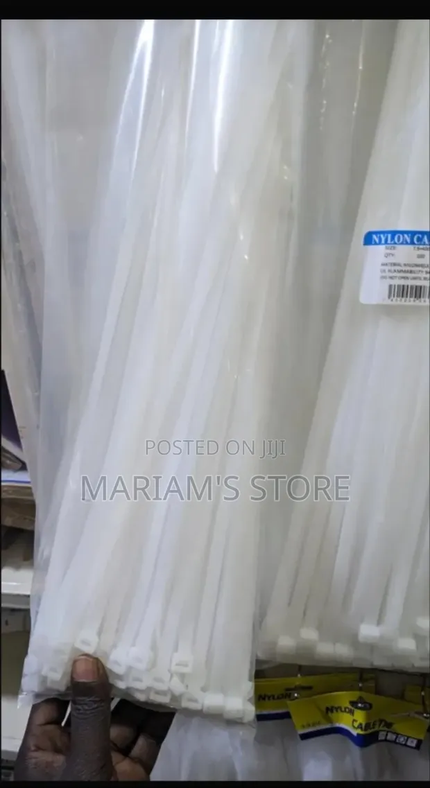 Cable Ties 3.6x300mm (White Nylon) - 1