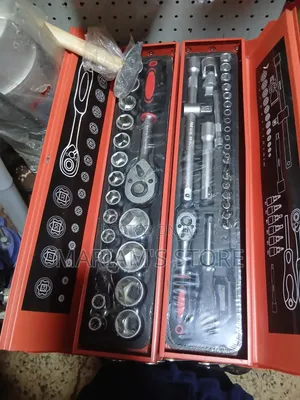 85-Piece Automotive & Industrial Repair Tool Set (Red Metal Box)