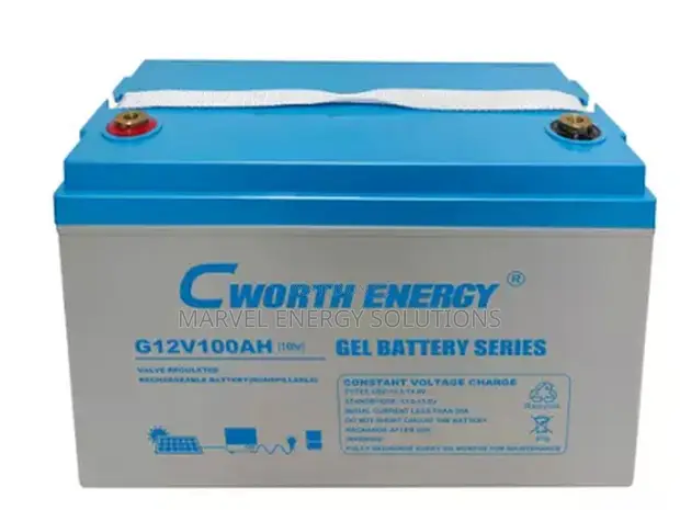 Cworth 12V 100Ah Deep Cycle Gel Solar Battery - 1