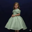 SHEIN Young Girls Sequin Bow Satin Dress - 1