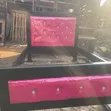 5x6 Bed Frame - Black and Pink - 2