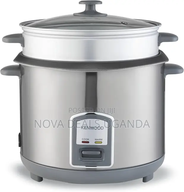 Kenwood 2-in-1 Rice Cooker 2.8L with Steamer Basket - Silver - 1