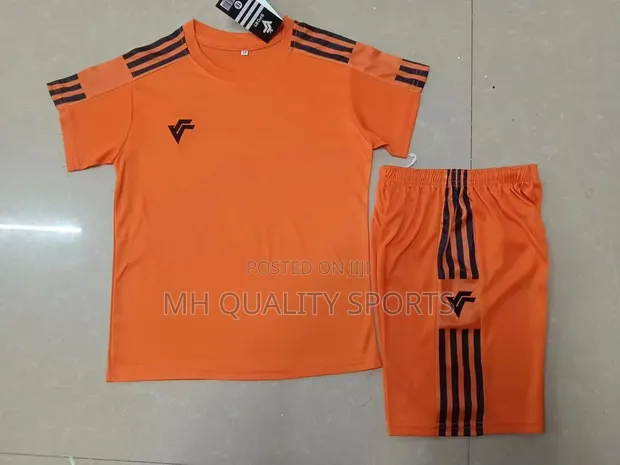 Kids Youth Football Kit - Orange & Maroon - 1