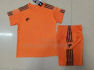 Kids Youth Football Kit - Orange & Maroon