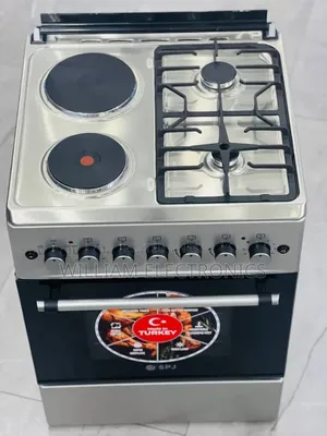 SPJ 60x60 Gas Cooker with Electric Oven & 2 Electric Plates