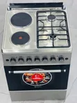 SPJ 60x60 Gas Cooker with Electric Oven & 2 Electric Plates - 1